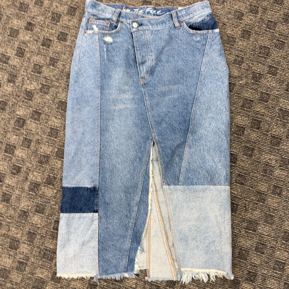 We The Free Blue Patchwork Maxi Skirt - Picture 1 of 13